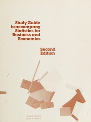 Front cover of Study guide to accompany James T. McClave and P. George Benson, Statistics for business and economics, second edition by Susan Reiland