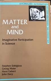 Front cover of Matter and mind by Stephen Edelglass