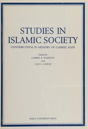 Cover of Studies in Islamic society by Gabriel Baer