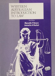 Front cover of Western Australian introduction to law by M. V. Brown