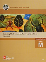 Front cover of Building skills with TABE by CTB/McGraw-Hill