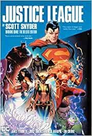 Front cover of Justice League by Scott Snyder Book One Deluxe Edition by Scott Snyder