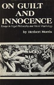 Cover of On Guilt and Innocence by Herbert Morris