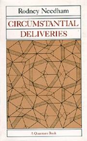 Cover of Circumstantial deliveries by Rodney Needham