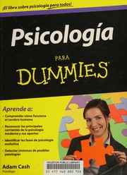 Cover of Psicología para dummies by Adam Cash