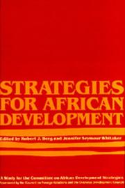 Front cover of Strategies for African development by Jennifer Seymour Whitaker