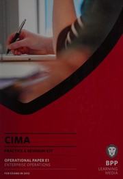 Front cover of CIMA, for Exams in 2013 by BPP Learning Media (Firm) Staff