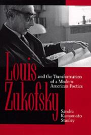 Front cover of Louis Zukofsky and the transformation of a modern American poetics by Sandra Kumamoto Stanley