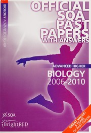Front cover of Advanced Higher biology 2006-2010 by Scottish Qualifications Authority