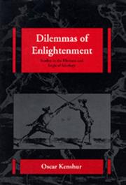 Cover of Dilemmas of enlightenment by Oscar Kenshur