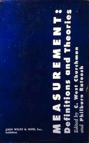 Front cover of Measurement by C. West Churchman
