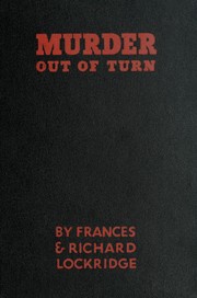 Front cover of Murder out of turn by Frances Louise Davis Lockridge