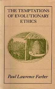 Front cover of The temptations of evolutionary ethics by Paul Lawrence Farber