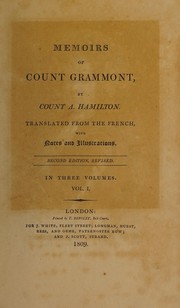 Front cover of Memoirs of Count Grammont by Hamilton, Anthony Count