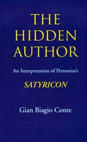 Cover of The Hidden Author by Gian Biagio Conte