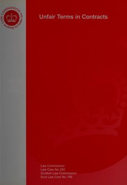 Cover of Unfair terms in contracts by Great Britain. Law Commission.