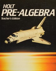 Cover of Holt pre-algebra by Nichols