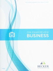 Front cover of CPA exam review by Becker Professional Education (Firm)