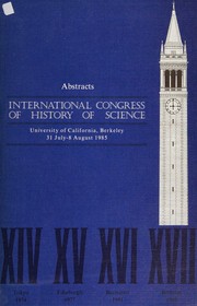 Front cover of Abstracts by International Congress on the History of Sciences (17th 1985 University of California, Berkeley)