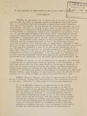 Cover of By the secretary of agriculture of the U.S.A. a proclamation [regarding enforcement of the processing tax on gummed paper tape, A.A.A.]. by United States. Department of Agriculture. National Agricultural Library.