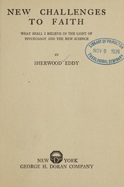 Cover of New challenges to faith by Sherwood Eddy