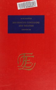 Front cover of M. Blundevile, his exercises containing sixe treatises by Thomas Blundeville