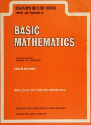 Front cover of Schaum's outline of theory and problems of basic mathematics with applications to science and technology by Haym Kruglak