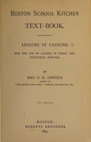 Front cover of Boston school kitchen text-book by Mary J. Lincoln