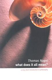 Cover of What does it all mean? by Thomas Nagel
