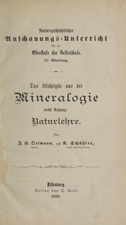 Cover of Das Wichtigste aus der Mineralogie nebst Anh by J. H. Ortmann