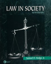 Front cover of Law in society by Samuel D. Hodge
