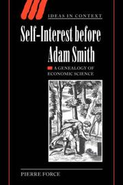 Cover of Self-interest before Adam Smith by Pierre Force
