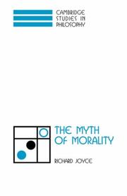 Cover of The Myth of Morality (Cambridge Studies in Philosophy) by Richard Joyce