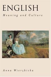 Cover of English by Anna Wierzbicka