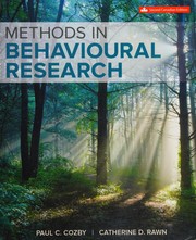Cover of Methods in Behavioural Research by Paul C. Cozby