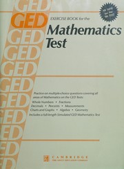 Front cover of The Cambridge exercise book for the mathematics test by Cambridge Book Company