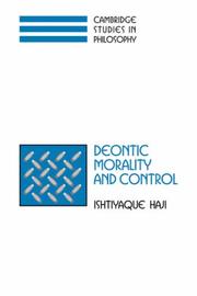 Front cover of Deontic Morality and Control (Cambridge Studies in Philosophy) by Ishtiyaque Haji