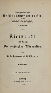 Front cover of Tierkunde nebst Unhang by J. H. Ortmann