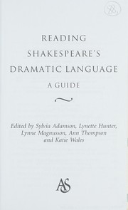Cover of Reading Shakespeare's Dramatic Language by Lynette Hunter