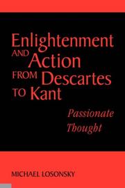 Cover of Enlightenment and Action from Descartes to Kant by Michael Losonsky