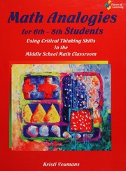 Front cover of Math analogies for 6th-8th students by Kristi Youmans