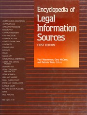 Cover of Encyclopedia of legal information sources by Paul Wasserman