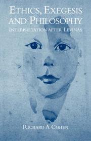 Front cover of Ethics, Exegesis and Philosophy by Richard A. Cohen