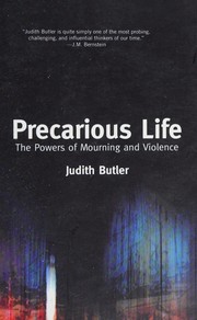 Cover of Precarious life by Judith Butler