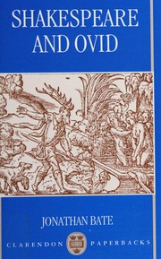 Cover of Shakespeare and Ovid by Jonathan Bate (editor)