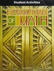 Front cover of Fundamentals of math by Ron Tagliapietra