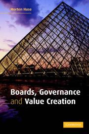 Cover of Boards, Governance and Value Creation by Morten Huse