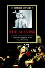 Front cover of The Cambridge Companion to the Actress by John Stokes