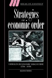Front cover of Strategies of economic order by Keith Tribe