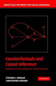 Cover of Counterfactuals and Causal Inference by Stephen L. Morgan